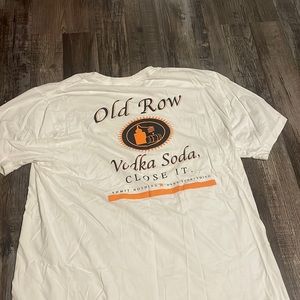 old row tito’s inspired shirt. size large. but is also oversized